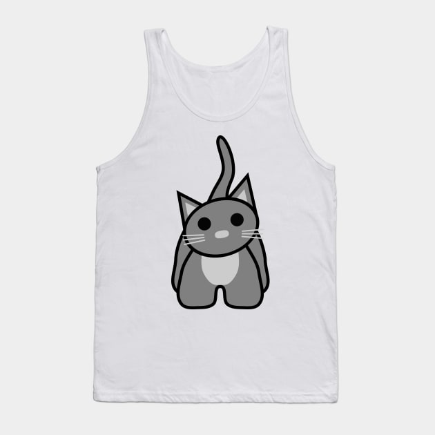 Cat Chummy (Grey) Tank Top by Village Values